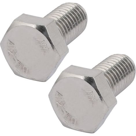 M12x25mm 304 Edelstahl Linksgewinde Sechskantschrauben Schrauben Befestigungen 2st (1/2)