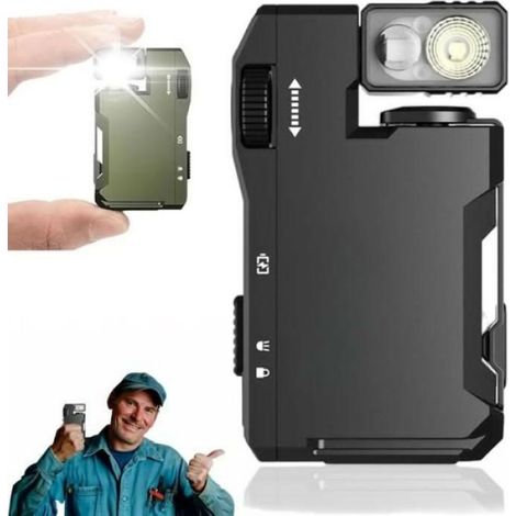 Lampe Torche - 400 Lm - Magnétique - Rechargeable USB-C - 3 Modes Blanc - Éclairage RVB 7 Couleurs - IPX6 - 65 H Autonomie - 1 Pièce (1/5)