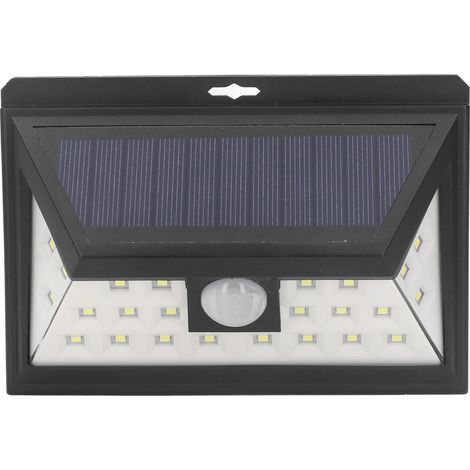 Applique murale solaire 24 LED IP65 étanche avec détecteur de mouvement PIR, lampe de sécurité extérieure pour jardin (1/5)