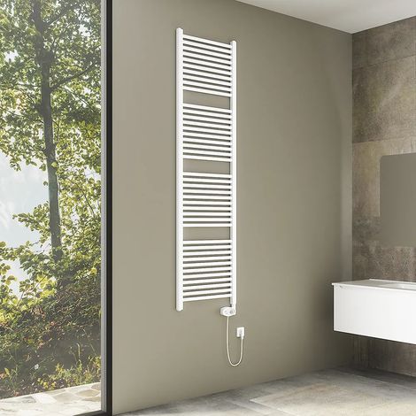 Termoarredo Scaldasalviette Elettrico in Acciaio 1800x500 Bianco con Termostato 4 Funzioni Mod. Antares (1/3)