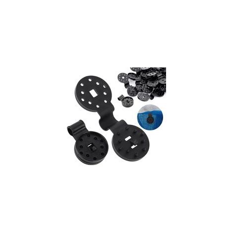 30 Clips en plastique pour Filet de Jardin avec Boucle instantanée et Œillet, Idéal pour Toile de Serre et d'Ombre