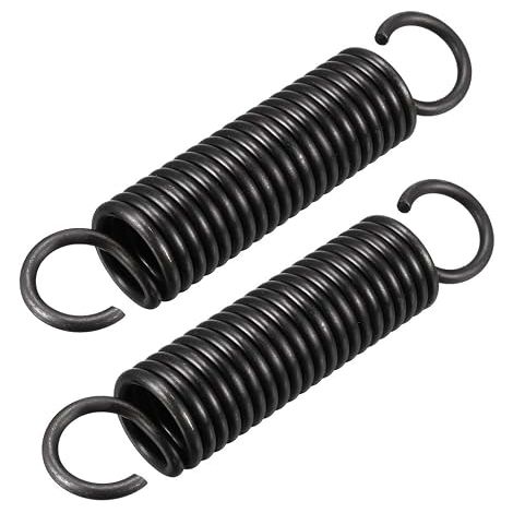 Tension Spring Extension Springs 2.5mm Wire Dia, 18mm OD, 90mm Free Length Manganese Steel Small Double Hook (1/3)