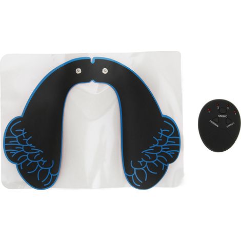 Correcteur postural hip trainer noir bleu, électrostimulation, télécommande, massager hanches remodelage (1/5)