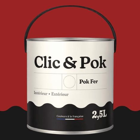 Peinture Fer Antirouille – Métal Extérieur Intérieur, Satinée, Protection Rouille - 2,5L - RAL 3001 - Rouge de sécurité