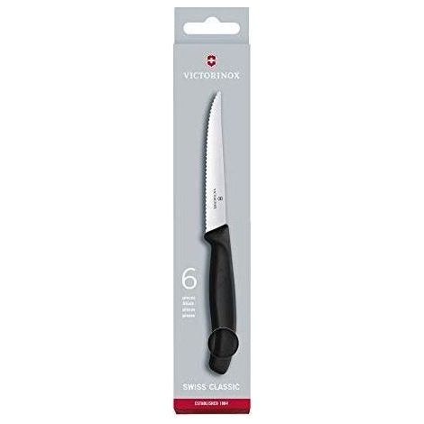 Victorinox SwissClassic Set 6 Couteaux à Steak Noir 11 cm
