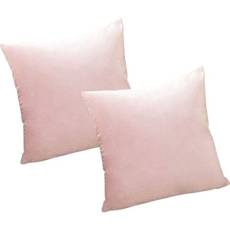 Housse De Coussin Velours - Carrée 30 x 30 Cm - Fermeture Éclair Invisible - Pour Canapé Chambre Extérieur - Lot De 2 (1/5)