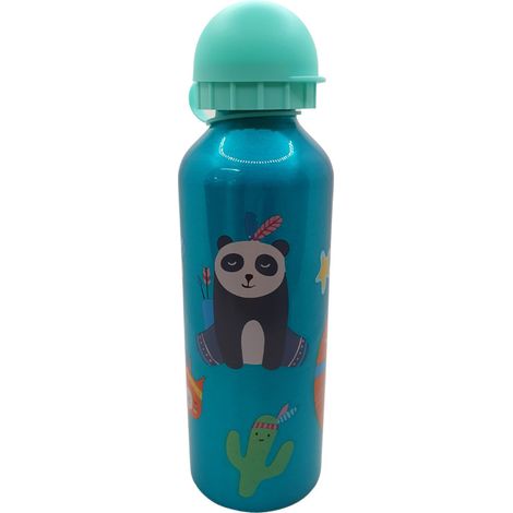 Gourde Animaux Bleue Bouchon Vert - 500 ml (1/4)