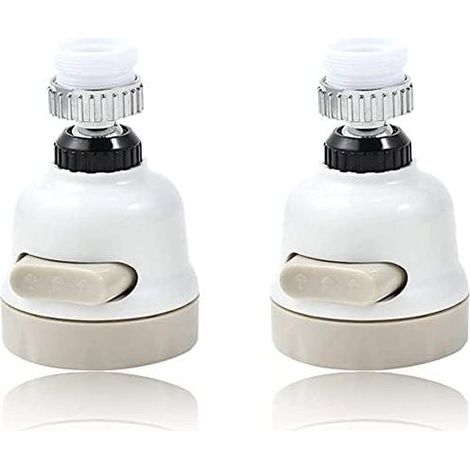Set of 2 Kitchen Faucet Aerator, Water Saving Faucet Aerator, 360° Rotation Faucet Aerator, Anti-Splash Tap Nozzle with Filter (1/5)
