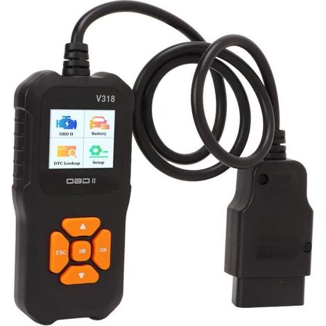 Scanner V318 OBD2 Écran couleur 1,8 pouces 10 langues Lecteur de d\'erreur Outil de diagnostic de voiture auto outil (1/4)