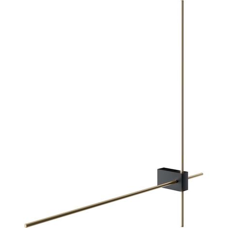 Maytoni Pars Applique murale LED intégrée Twin Noir, Or 3000K (1/4)