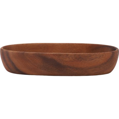 Saladier en bois multifonctionnel de grande capacité en forme de bateau, idéal pour le pain, les fruits, les en-cas et les desserts. Dimensions : 22 x 8,5 x 4,5 cm / 8,7 x 3,3 x 1,8 pouces. (1/5)