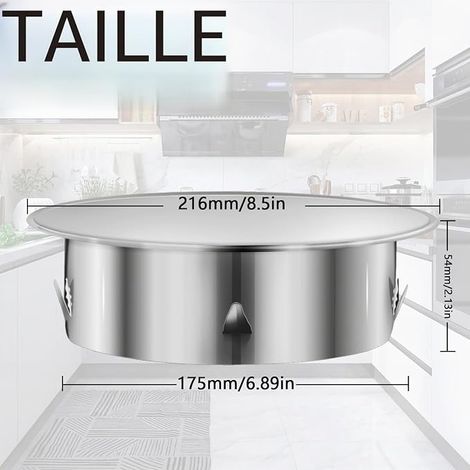 Chimney Plug 180 mm Stainless Steel Stove Pipe Cap Diameter 175 mm Depth 54 mm (1/4)