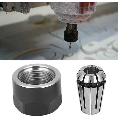 Pinces de serrage ER11, écrous de serrage, pièces de tour pour fraiseuse CNC et machine de gravure, mandrin de 6 mm (1/5)