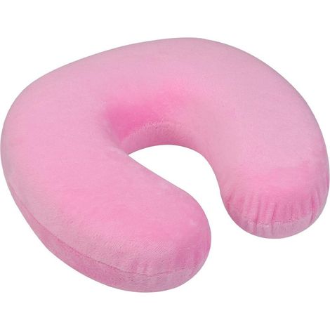 Trade Shop - Cojín De Viaje Cuello Collar De Cuello Cervical 31 Cm Viajes En Coche Aviones -      Rosa