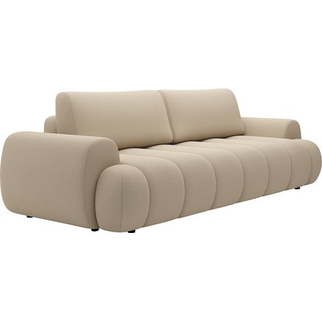 Divano letto 4 posti in Tessuto Beige - FRIDORA (1/4)