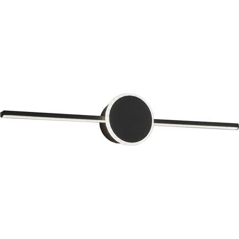 APPLIQUE MURALE DE SALLE DE BAIN APP850-1W TOUR NOIR 80CM LED 1-POINTS DE LUMIÈRE 81X8X10CM (1/5)