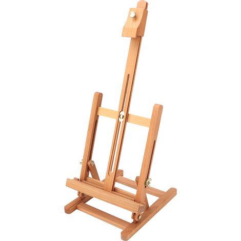 Petit chevalet de table en bois réglable avec cadre en H, support d'artiste pour atelier, table à dessin (1/5)