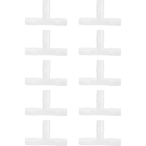 Lot de 10 connecteurs en T pour Tube à air 3 Voies, pour Tuyau de contrôle du débit d'air, en Forme de T, pour Aquarium (1/5)