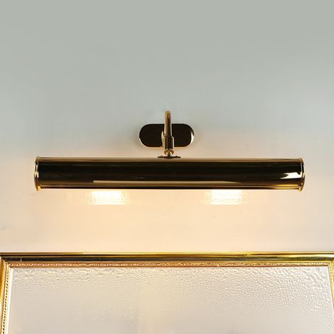 Bilderleuchte Echt-Messing Vergoldet 24K verstellbar