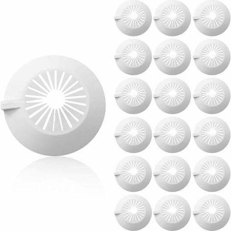 Lot de 30 bouchons de radiateur, forme ronde, pour tuyaux d'eau chaude et froide, blancs (1/5)
