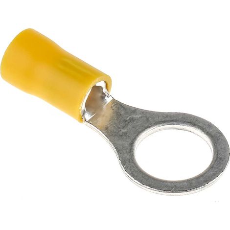 Cosses à œillet RS PRO, Isolé, Jaune, 6mm², M10, 15mm
