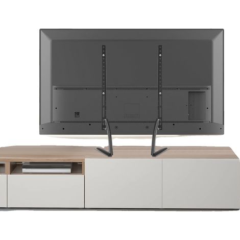 Supporto da tavolo per TV, in acciaio laminato a freddo, 69,5 x 35 cm, compatibile con TV da 32 a 70 pollici, portata massima 35 kg, altezza regolabile di 55 cm. (1/5)