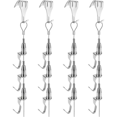 Kit de 4 câbles suspension réglables pour tableaux, système robuste (1/5)
