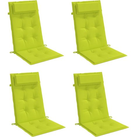 Hochlehner-Auflagen 4 Stk. Knallgrün Oxford-Gewebe vidaXL (1/7)