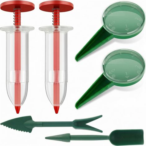 Distributeur de graines 6 pièces, semoir manuel rouge pour semis et repiquage. (1/5)