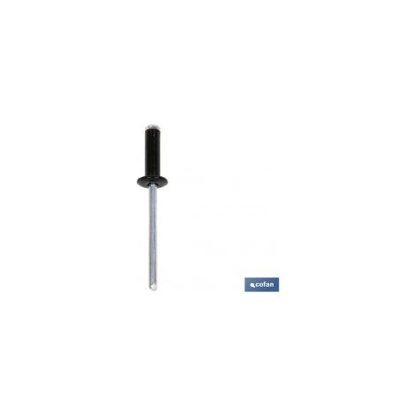 Pack mit 500 schwarzen Blumenrivet 4.8 x 16 mm