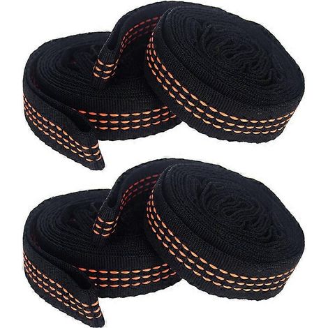 Lot de 4 Hammock Straps Special Reinforced Polyester Straps 5 anneau High Load Bearing camping extérieur Hammock Straps (1/5)