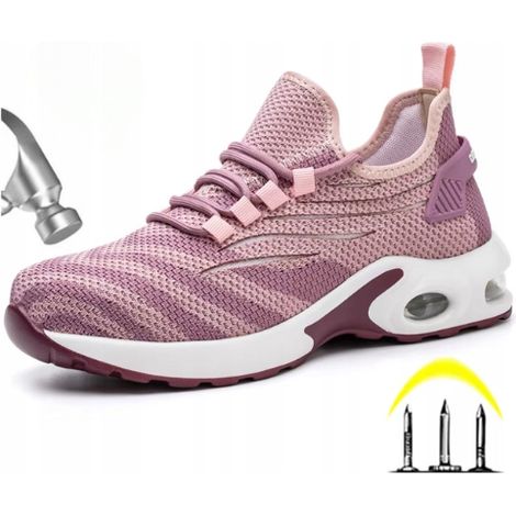 SCARPE DA LAVORO BASSE DA DONNA MOLTO LEGGERE in mesh traspirante con punta