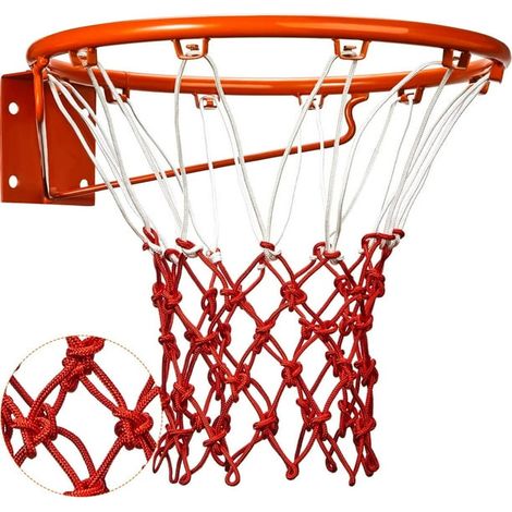 Filet de basket 12 boucles universel, remplacement pour panneau standard intérieur ou extérieur, cerceau non inclus, durable et résistant aux intempéries (1/5)