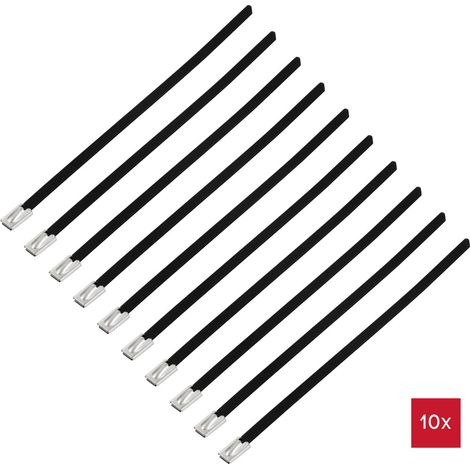 TRU COMPONENTS TC-12656664 Stahlkabelbinder 150 mm 4.6 mm AISI 316 mit Beschichtung 10 St. (1/2)