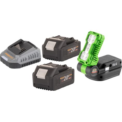 Procraft LL20bb Foco LED recargable 20 V 500 lm + 2x batería 4,0 Ah + cargador