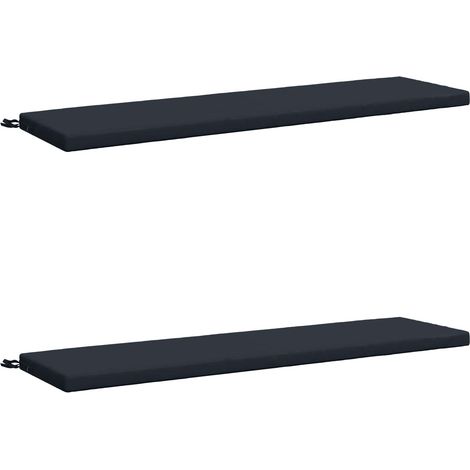 Coussins de banc 2 pièces SOEST 2 pc 100 % polyester Bleu foncé vidaXL