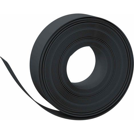Bordures 25 m 15 cm PE Noir vidaXL