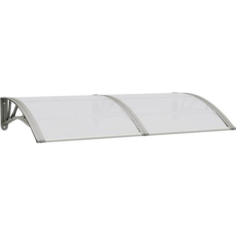 Türvordach Grau 150x75 cm Polycarbonat