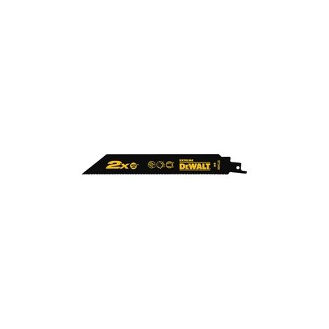 Hoja de sierra sable, bi-metal, Extreme 2X, demolición, 228 mm, 42 mm  DeWalt DT2307L-QZ
