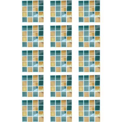 15 stickers PVC muraux autocollants imperméables anti-huile décoratifs adhésifs (1/5)