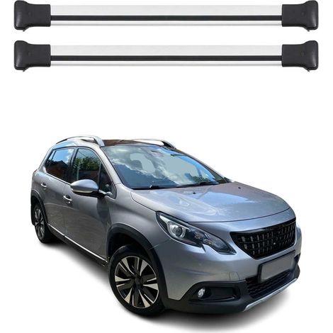 OMAC Aluminium Dachträger Querträger für Peugeot 2008 I 2013-2019 – Max. 75 kg – 2 Stangen Silber (1/5)