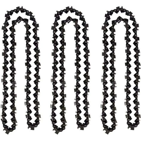 Lot de 3 Chaîne de tronçonneuse de 50 cm 0.325" 1.5 mm 76 maillons d'entraînement - compatible avec Timberpro 62CC. Hyundai et autres (1/4)