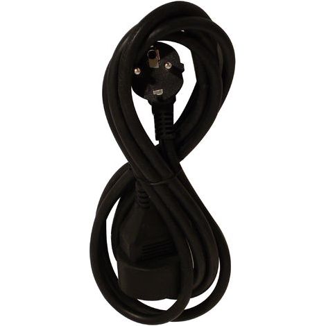 Rallonge HO5VV-F 3G 1,5mm² 3m - Noir - Chacon (1/2)