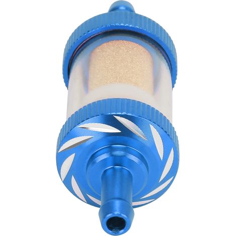 Filtre à carburant essence moto, gravure ABS résistant à la chaleur, diamètre 6mm, bleu, pour motocyclette. (1/5)