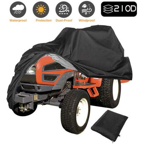 Housse de protection imperméable pour tondeuse à gazon - Universelle 183 x 137 x 117 cm - Noire - (1/5)