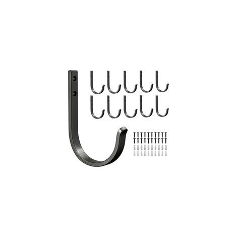Lot de 10 patères, porte-serviettes et crochets muraux - Crochets muraux sans perçage, porte-clés pour gobelets à brosse à dents, salle de bain