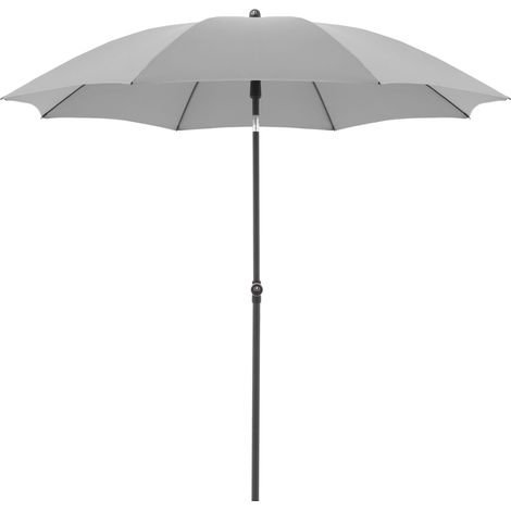 Doppler ACTIVE Green Edition 210 cm Sonnenschirm rund in 4 Farbvarianten Mittelmastschirm Balkonschi 827 Hellgrau (1/5)