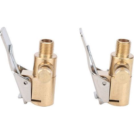 BelleRise - 2pcs embouts de valve avec clip – laiton, valve US, dégonflage rapide – pour voiture