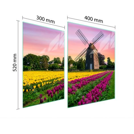 GLASSCHUTZPLATTE FÜR HERD 70x52 MEADOW (1/5)