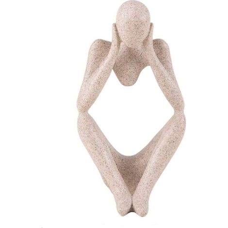 Sculpture en résine, statue d'art moderne, figures décoratives abstraites, pour la décoration de salon, bureau, café, club (style 3) (1/5)